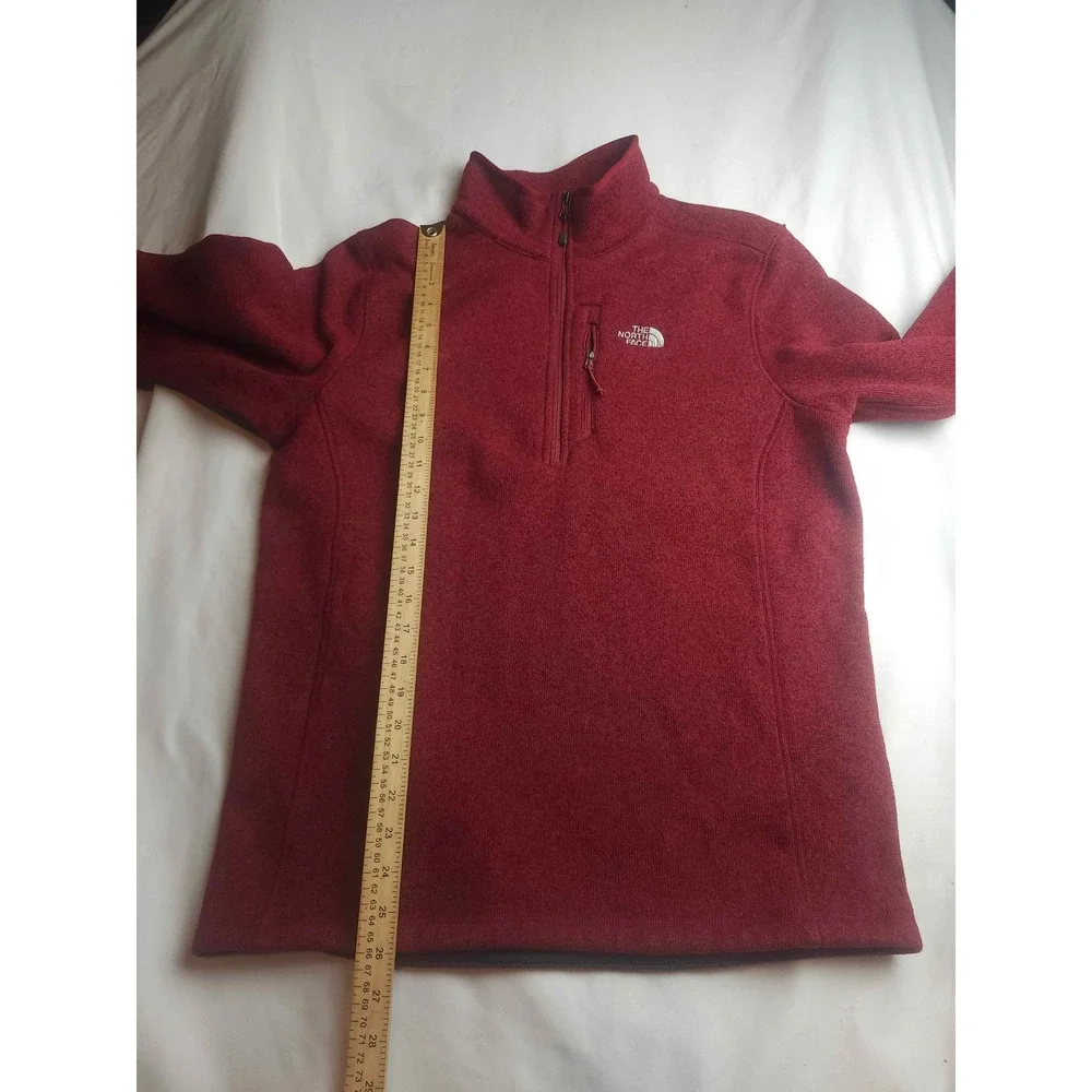 The North Face Mens Gordon Lyons 1/4 Zip Fleece Pullover Red Large